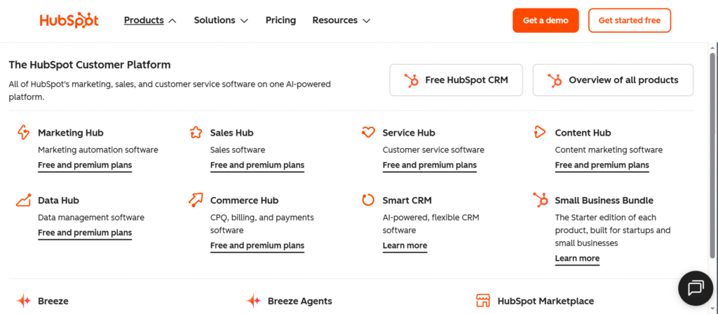 HubSpot features